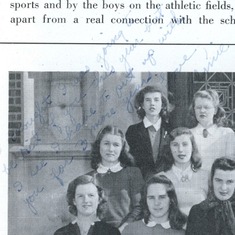 Alma's 1945 yearbook comment to her future sister-in-law Marcy Coleman.PNG