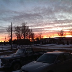Sunset in Magrath from Chris Jan or Feb 2013