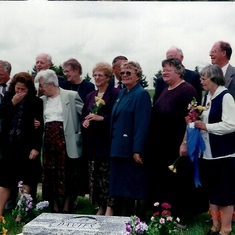 Dad's Family and Mom at Dad's Burial