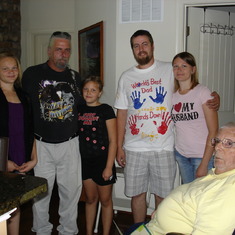 Dad with Timmys gang - fathers day 2012