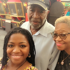 Daughter Toshia, Wife Beverly Shaw, and Dad