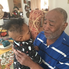 Great grandson Joseph Lacy with Papa