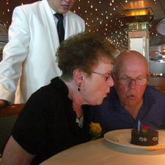 Celebrating their 50th anniversary on the Alaskan cruise