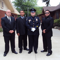Andy, Juan,Phil,Saloman are at Alyssa's funeral