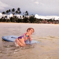 Boogie Boarding in Hawaii, November 1996