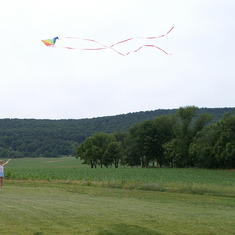 Flying a kite, June 2006
