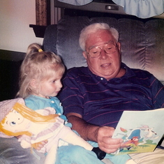 Reading with Grampy, July 1991