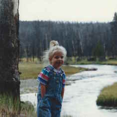Celebrating 3rd Birthday in Yellowstone National Park - September 1991