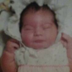 This was when she was born. 8lbs 9ozs.