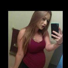 Amber when she was pregnant with her son Ayden