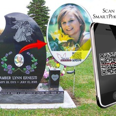 How to scan the SmartPhoto with a mobile device - allows acces to Amber's Memorial website.