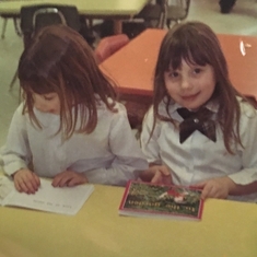 Amber & Ash in kindergarten