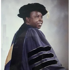 Dr A. U. Odiari in academic regalia (PhD Ohio State University 1982)