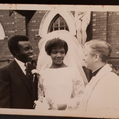 On Ambys wedding day in Lancashire 1964