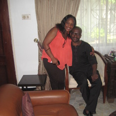 Aunty Ameyo with her brother in-law Sola Cardoso.
