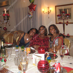 Aunty Ameyo, Ama and Violet on Christmas day at the annual (2011) Cardoso Christmas Family dinner.