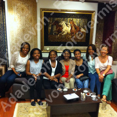 Aunty Ameyo in Turkey with family and friends.