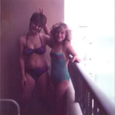 amy and connie in swimsuits Hawaii