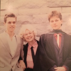 Sean, Mom and Michael - graduation day