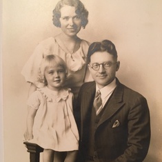 Amy with her mom and dad, Helen and Abe Epp