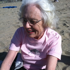 Amy on the beach in California
