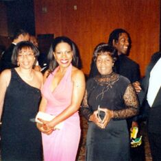 Jen, Sheryl-Lee Ralph and Mamie at 2002 Jamaican Independence Ball, NYC