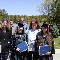andrea and  girls graduation