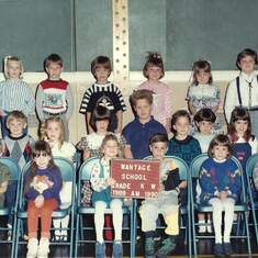 Here is Andrew kindergarten class photo you can see by the children he's standing next to he's much 