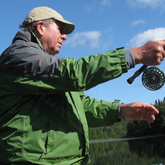 Dad fishing, Larry's Gulch 2009