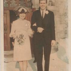 the picture was developed quite a while later, but it's Mom and Dad's wedding, Feb 1966