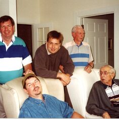 Dad, Dan, Uncle Donald, Me, Uncle L probably wondering what's wrong with me  summer 2000