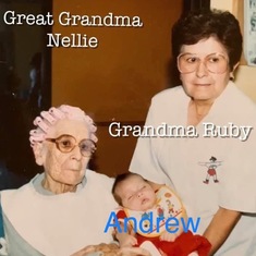 You were so tiny, Grandma Nellie and Grandma Ruby