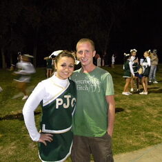 my first cheerleading event, came out to support me :)