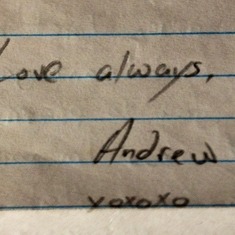 love always Andrew