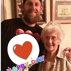 Andrew and Grandma Esther...beautiful picture of both as well as a beloved memory!