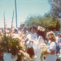 jake Montoya and Suzie eye On there Wedding Day 1974