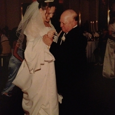 Dancing with my Dad who was very emotional.