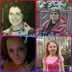 4 generations, my nana Angela, my mum Anne, myself (Sami) and my first born Megan xxxxxx