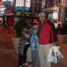 with nephew Spencer and Brenden New York City 2009