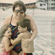 Swimming with mom - Myrtle Beach