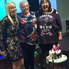 Me Michelle and Gemma Dad at my 60th Birthday wish you could have been there  Great night xxx