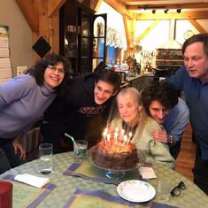 86th birthday, March 2019 (Cheryl's vegan chocolate cake)