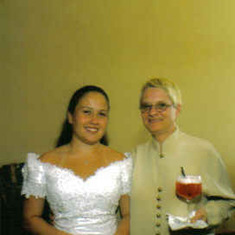 me and my aunt 6 and a half yrs ago on my wedding day