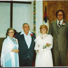 Pat and Ernie's Wedding Sept. 1979, with Grandad too.