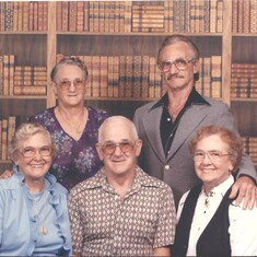 Back row: Aunt Stell and Uncle Chub. Front row: Gram, Uncle Bud, and Aunt Dorothy.