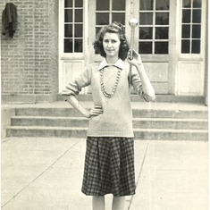 010 Mom in front of Albany High School