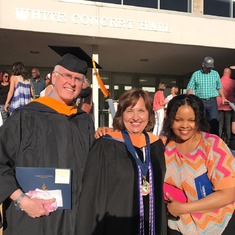 My amazing brother Stewart gets another Master's degree (this one for Nursing)!  Here he is with the most amazing woman in the world, Sister-in-Law, Antonia, and their favorite Washburn professor, Dr. Lori Edwards, DNP, MSN, RN.