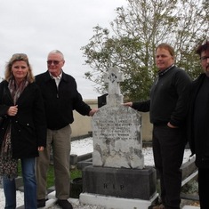 Karen and Patrick McGill, John and Paul Kane -at our great grandmother's grave in Ardara, Ireland