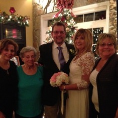 Cindy, Granny, Andy, Janine and Jenny at Wedding of Andy and Janine