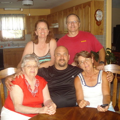 Mom, Alice, Fred, Norma and David at Norma's house